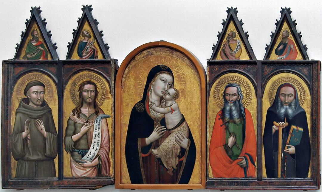 Madonna col Bambino tra i santi Francesco e Giovanni Battista, Andrea e Antonio Abate