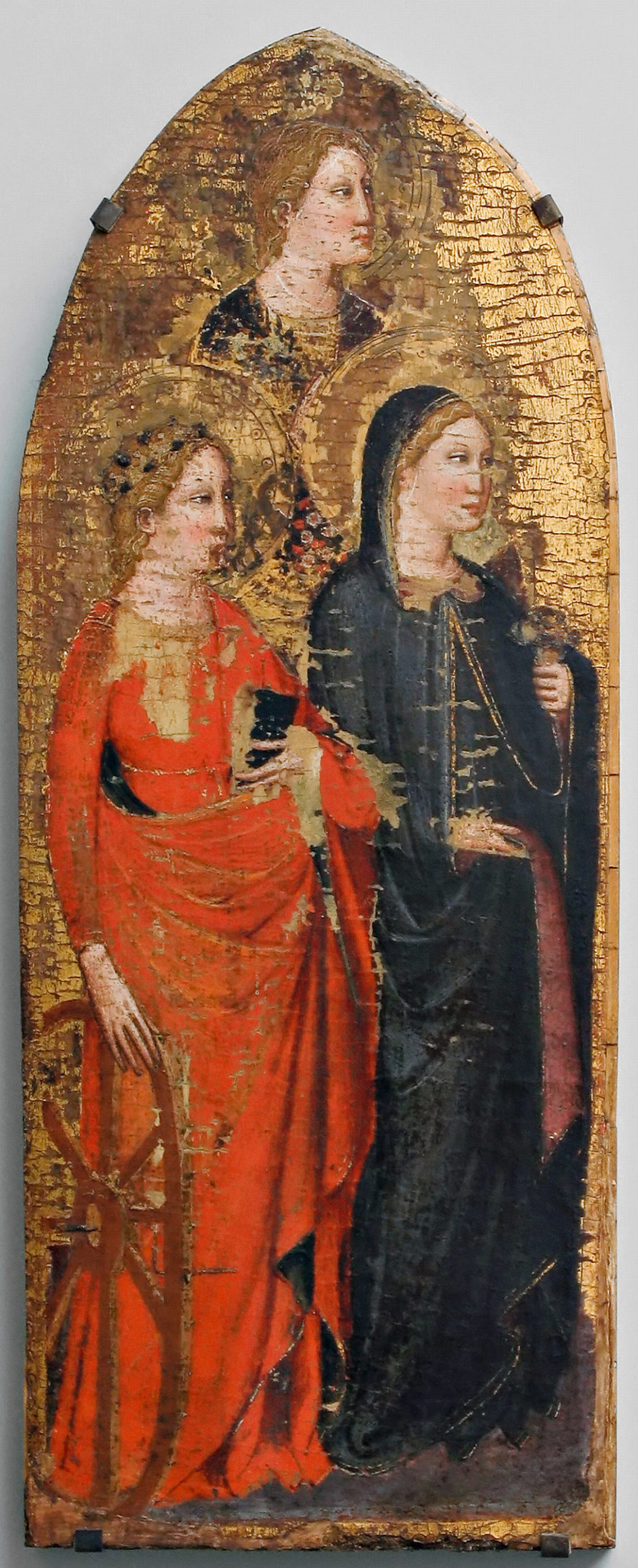 Santa Caterina d’Alessandria, santa Lucia ed altra santa –  Sant’Onofrio, sant’Antonio e san Martino di Tours