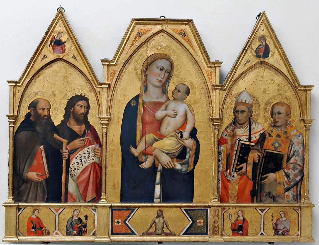 Madonna col Bambino e i santi Antonio Abate e Giovanni Battista e Gregorio Magno e Leonardo