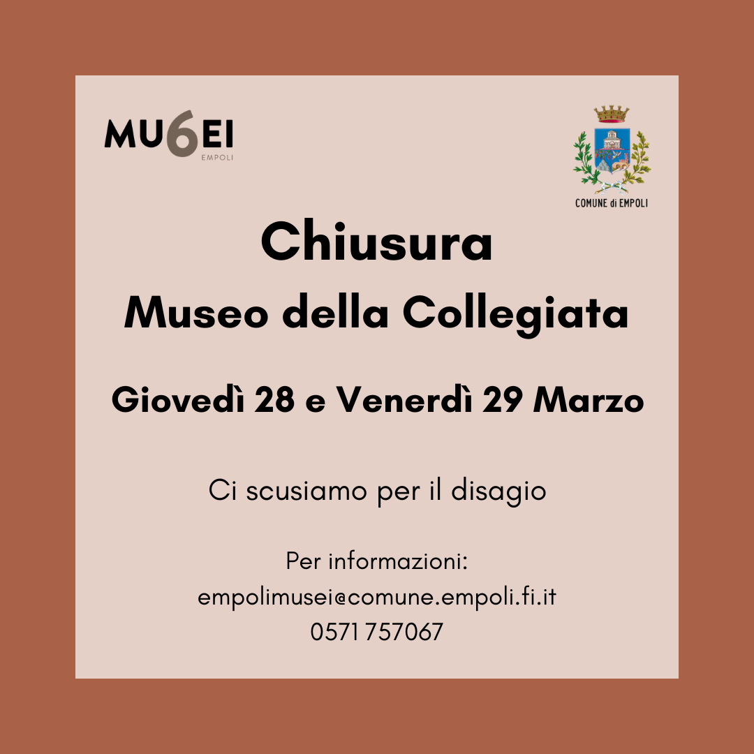 Chiusura Museo della Collegiata &#8211; Giovedì 28 e Venerdì 29 Marzo