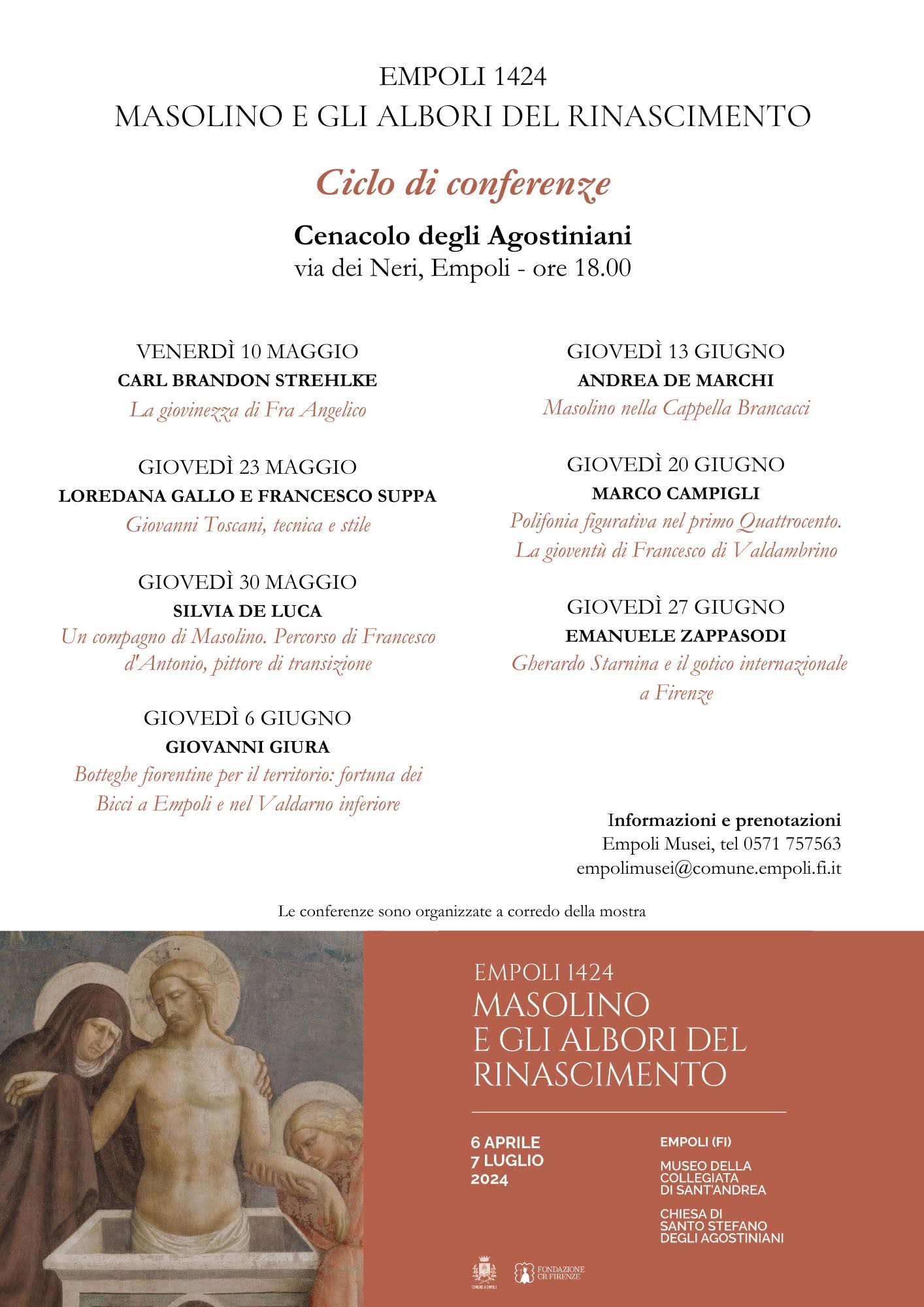 Empoli 1424. Masolino e gli albori del Rinascimento – Ciclo di conferenze